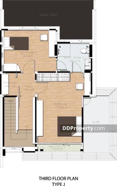 รูป ขายบ้านพร้อมผู้เช่าโครงการ Nirvana พระราม 9   3ชั้น ขนาด 38.5 ตรว. พื้นที่ใช้สอย 240 ตรม. 3 ห้องนอน  - รูปที่ 88/105