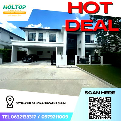 Houses for rent : #Z3212💥 171168 🔥House for rent: Setthasiri Bangna-Suvarnabhumi