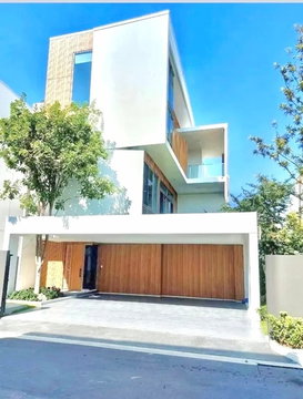 Krungthep Kreetha Rd Rama9 ARL BanThap Chang 2.5km. Luxury Japanese-style house for rent 3 stories 7