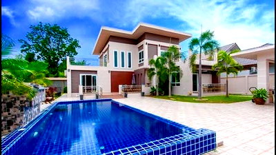 Houses for sale Khao Chi Chan : 2Storey House with private pool in Bang Saray located near Sukhumvit and close to Bang Saray Beach