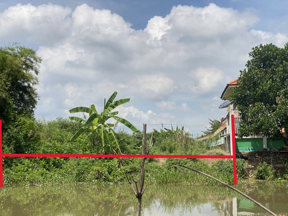 รูป ขาย ที่ดินสวย 1 ไร่ เหมาะสำหรับ สร้างเพื่ออยู่อาศัย หรือเพื่อการลงทุนในอนาคต ด้านติดถนน ด้านหลังติดคลองตาชม - รูปที่ 4/9