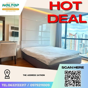 #Z3104💥 101168 🔥ให้เช่าคอนโด The Address Sathon