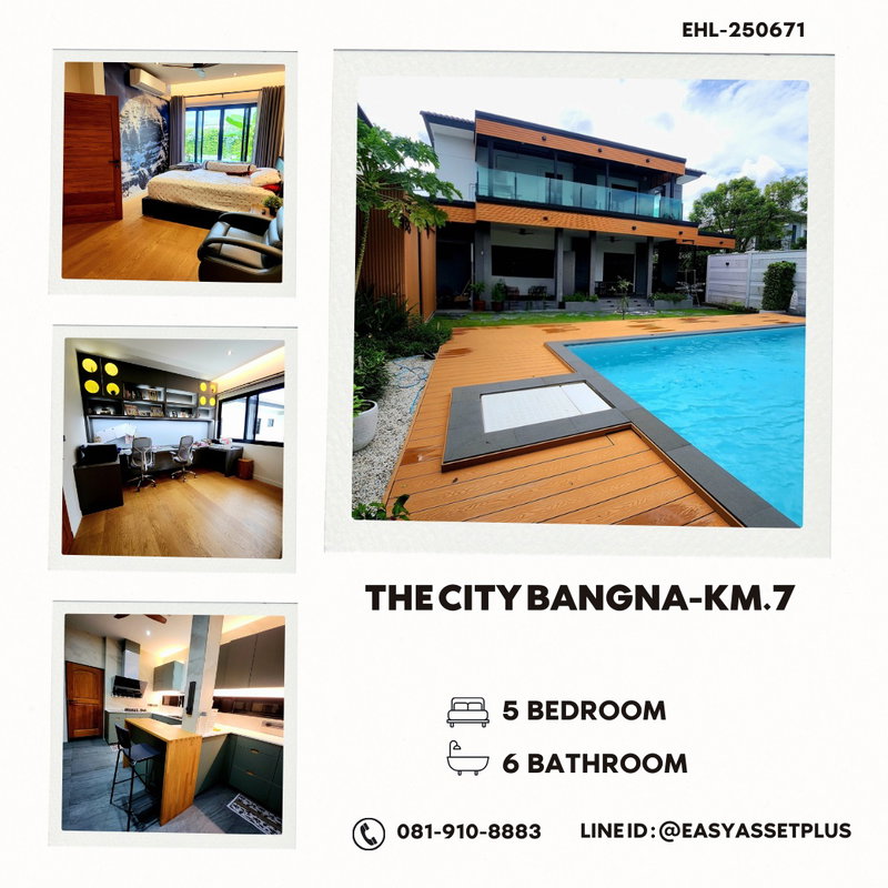 บ้านเดี่ยวให้เช่า : EHL-250671 🏠 House for RENT 🏡The City Bangna-KM.7
