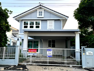 ขายบ้านเดี่ยว : บ้านเดี่ยว 2 ชั้น โครงการ วิลลาจจิโอ ปิ่นเกล้า-ศาลายา (หน้าสวน)  ถนนอัจฉริยะพัฒนา 2 ต.ศาลากลาง อ.บางกรวย จ.นนทบุรี (ราคา 4,446,000 บาท )