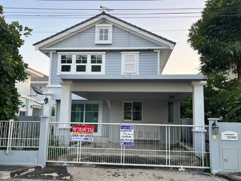 บ้านเดี่ยว 2 ชั้น โครงการ วิลลาจจิโอ ปิ่นเกล้า-ศาลายา (หน้าสวน)  ถนนอัจฉริยะพัฒนา 2 ต.ศาลากลาง อ.บางกรวย จ.นนทบุรี (ราคา 4,446,000 บาท )