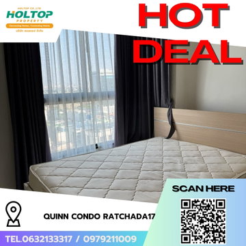 #R7913 🎉 011268 ให้เช่าคอนโด Quinn Condo Ratchada17