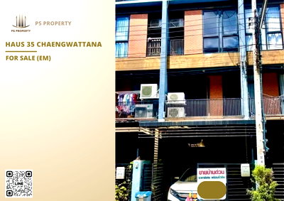 Townhouses for sale Si Rat Station : Townhouse for sale 📍 Haus 35 Chaengwattana 📍 3 bedrooms, 3 bathrooms, next to the entrance/exit of Si Rat Expressway