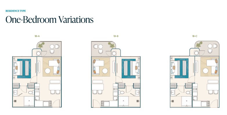 1 Bedroom floor plan