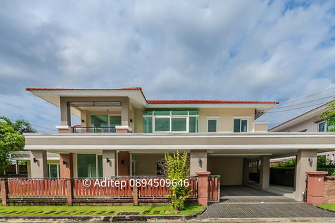 Single house for sale, Casa Ville, Rangsit-Khlong 2, corner house, 111 sq m., 455 sq m., 5 bedrooms, 5 bathrooms, near Future Park