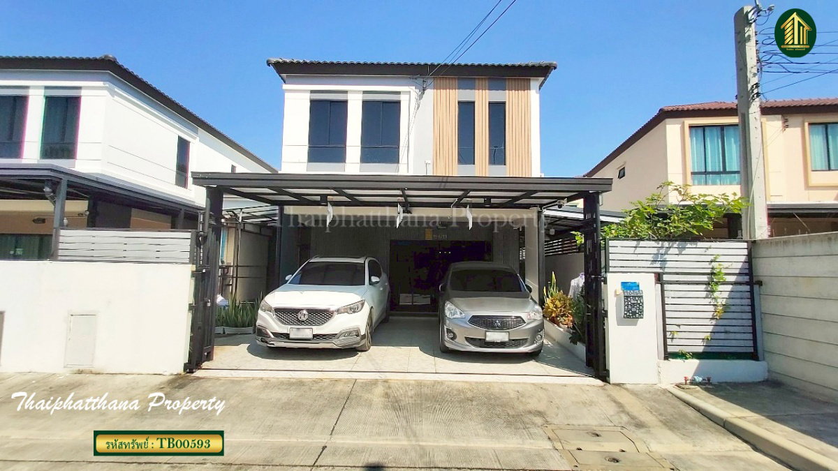 รูป บ้านพฤกษา ศรีนครินทร์-บางนา หลังมุม ต่อเติมตกแต่งเฟอร์นิเจอร์พร้อมเข้าอยู่ - รูปที่ 1/15