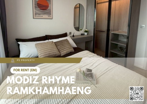 ให้เช่า 📍 Modiz Rhyme Ramkhamhaeng 📍 เฟอร์นิเจอร์ และ เครื่องใช้ไฟฟ้าครบ ใกล้ MRT รามคำแหง