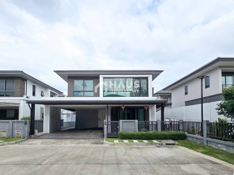 🚨 คุ้มไม่ต้องทำเพิ่ม! แปลงริมส่วนตัว สภาพพร้อมอยู่ ต่อเติมครัว+ข้างบ้านครบ  🔥 แกรนด์ บริทาเนีย ราชพฤกษ์ - พระราม 5 🔥/ 4 ห้องนอน #HRM5022