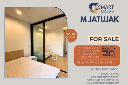 🔥 For Sale !! high floor 31++, Pet Friendly!! 🔥 Code C20250900037..........M Jatujak, 1 bedroom, 1 bathroom, furnished, Special Deal!!📣📣