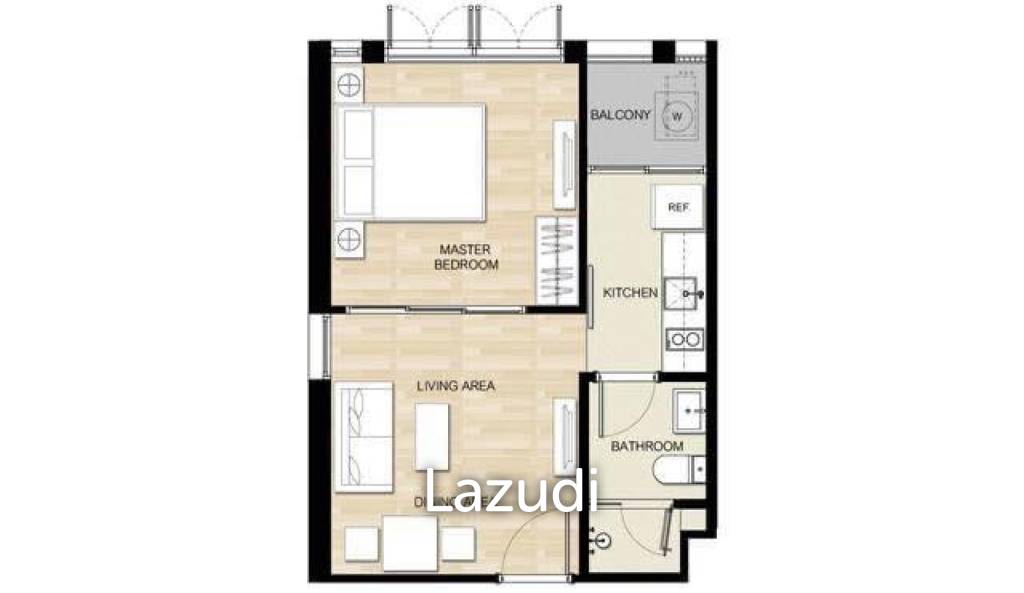 รูป 1 Bed 1 Bath 37 SQ.M Hasu Haus - รูปที่ 7/7