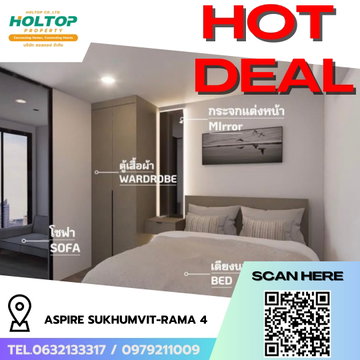 #R8104 🎉 101268 Condo for rent: Aspire Sukhumvit-Rama 4