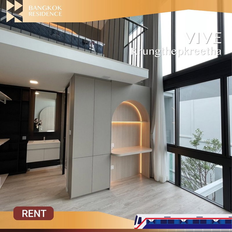 Houses for rent :  Luxury Ready-to-Move-In Home! 🏡 VIVE Krungthepkreetha – 3-Storey Detached House 💎 Special Price 