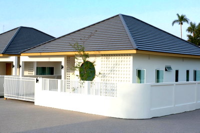 Houses for sale Sattahip Hospital Km.10 : Modern Minimalist 3-Bedroom for Sale – U-Tapao, Sattahip