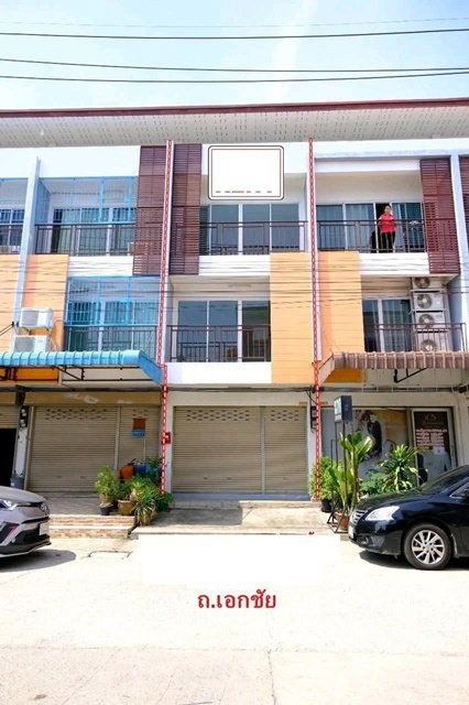 รูป ตลาดสดลีลา 900 ม. ถ.เอกชัย-บางบอน พระราม 2 เซ็นทรัลมหาชัย อาคารพาณิชย์ 3 ชั้น 18 ตร.วา. 220 ตร.ม. โฮมออฟฟิ 3 นอน 3 น้ำ - รูปที่ 1/8