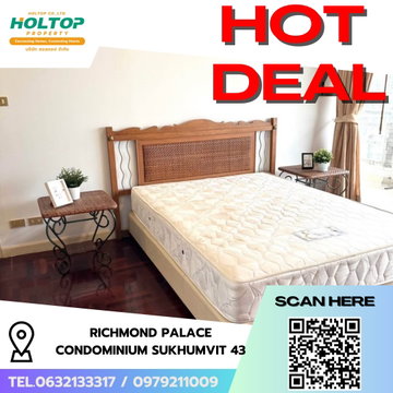 #R8193 🎉 151268 ให้เช่าคอนโด Richmond Palace Condominium Sukhumvit 43