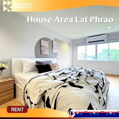 บ้านเดี่ยวให้เช่า :  House Area Lat Phrao 🏡 Private Pool ใกล้ MRT สุทธิสาร 
