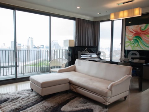 ▚ LE179ツ สำหรับเช่า Pyne By Sansiri PENTHOUSE 3 ห้องนอน 121 ตร.ม.! 💎 RARE ITEM หายากที่สุด ชั้นสูง วิวเมืองพาโนรามา ติด BTS ราชเทวี 0 ม. ราคา 140k!