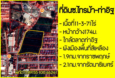 ที่ดิน โรงเรียนนานาชาติเด่นหล้า : ที่ดิน11ไร่ซอยท่าอิฐ  ทำเลพาณิชย์-ธุรกิจอสังหาฯ