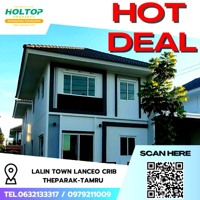 บ้านแฝดให้เช่า : #R8310 🎉 181268 ให้เช่าบ้าน Lalin Town Lanceo Crib Theparak-Tamru
