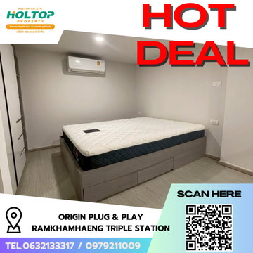 #R8292 🎉 181268 ให้เช่าคอนโด Origin Plug & Play Ramkhamhaeng Triple Station
