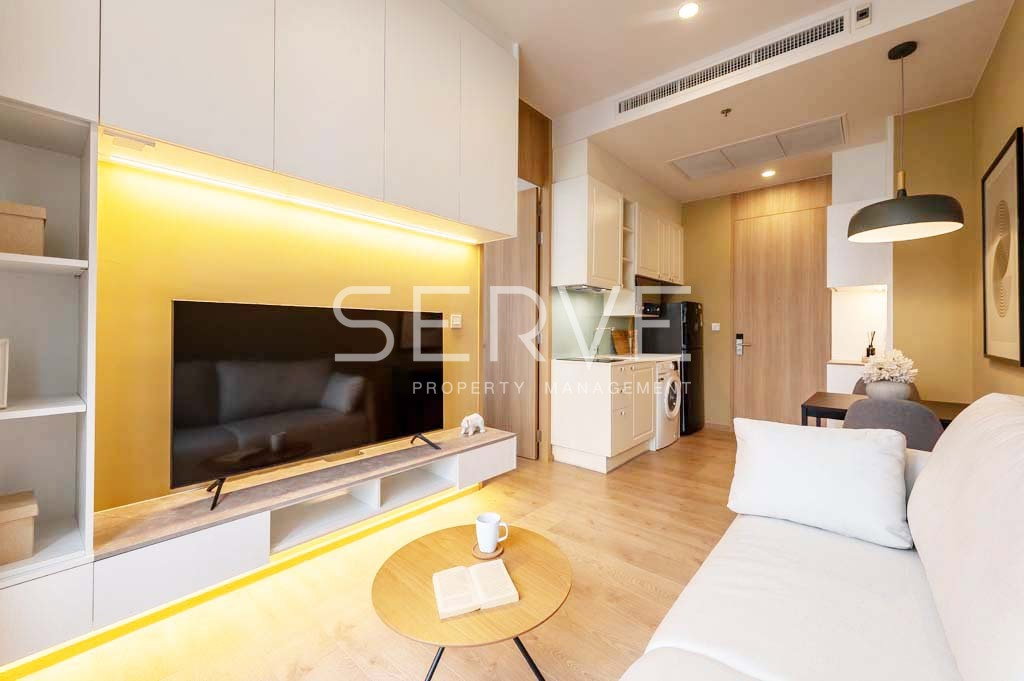 รูป 🔥25K🔥- 1 นอน แต่งสวยๆ สไตล์ Modern ชั้นสูง 15+ คอนโดใหม่ ใกล้รถไฟฟ้า 2 สายทั้ง BTS อโศก และ MRT สุขุมวิท 550 ม. ที่ Noble BE19 / ให้เช่าคอนโด - รูปที่ 4/12