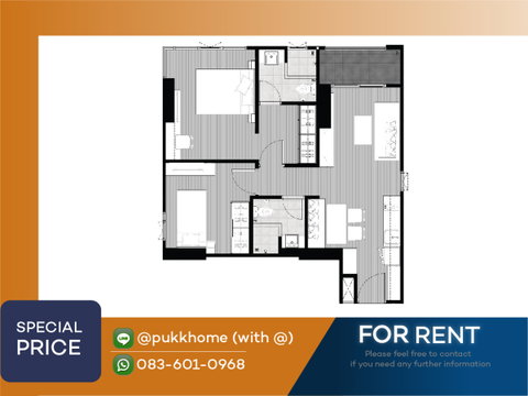  Chapter One Midtown, Lat Phrao 24 ✨ 2 Bedroom📞 Line:@pukkhome (with @ ) or call 083-601-0968