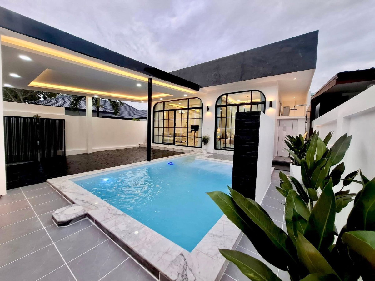 รูป 📣 บ้านเดี่ยวชั้นเดียว สไตล์พูลวิลล่า พร้อมสระว่ายน้ำและ Jacuzzi - รูปที่ 2/25