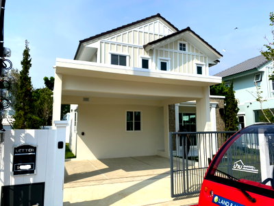 Houses for rent Samut Prakarn : House for Rent Villaggio Srinakarin, 2-Storey House 3 Bedroom 50 Sqw 138 Sqm Fully Furnished Near Thepharak, Praksa, Kanchanaphisek : MJ25R-025