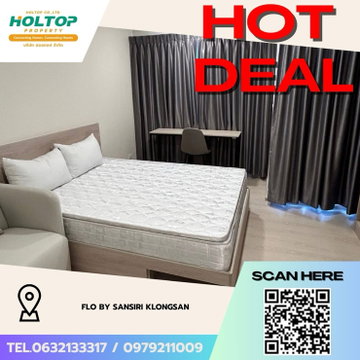 #Z3816💥 231268 🔥 Condo for Rent: FLO by Sansiri Klongsan
