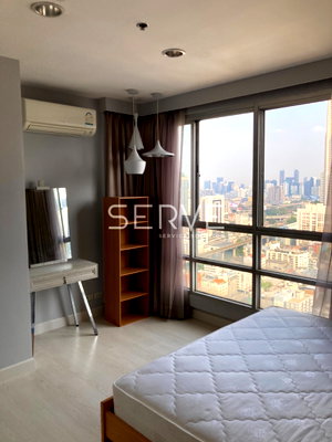 Condos for rent : 1 Bed 1 Bath Nice Room  High Fl. 25+ Fully furnished Good Location  Close to BTS Phaya Thai 200 m. @  Pathumwan Resort 