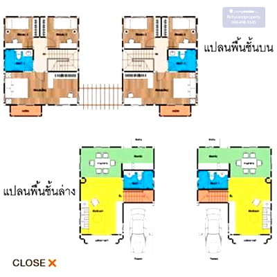 Twin houses for sale : Twin house for sale at Lalin In The Park Bang Yai, near Westgate. Includes a room for the elderly.