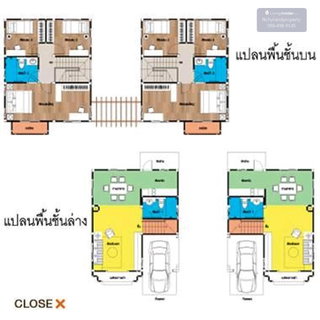 Twin house for sale at Lalin In The Park Bang Yai, near Westgate. Includes a room for the elderly.