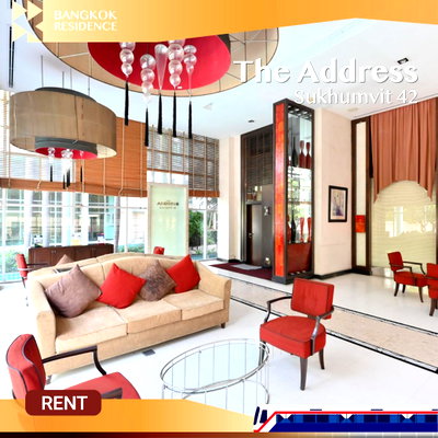 Condos for rent :  The Address Sukhumvit 42 🛋️ Fully furnished, move-in ready, Great price 💥 Near BTS Ekkamai 