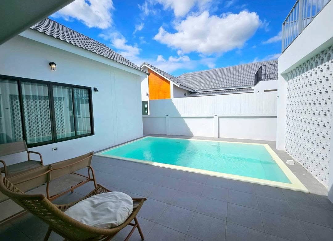 รูป  ให้เช่า Pool Villa โซนหางดง บ้านใหม่ พื้นที่ 300 ตรม. เฟอร์สวย พร้อมอยู่  - รูปที่ 5/14