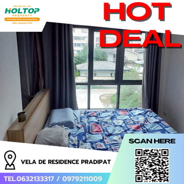 #R8519  🎉 291268 ให้เช่าคอนโด Vela de Residence Pradipat 