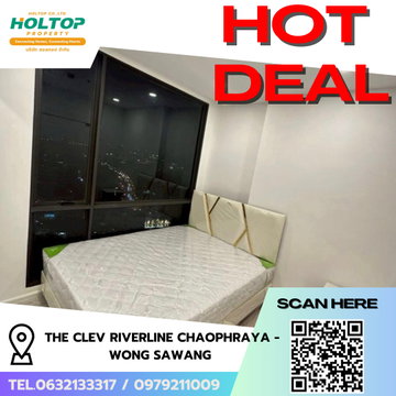 #R8535 🎉 301268 ให้เช่าคอนโด The Clev Riverline Chaophraya - Wong Sawang