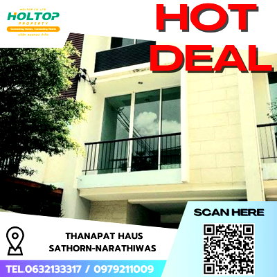 เช่าทาวน์โฮม ถนนสาธุประดิษฐ์ : #R8647 🎉 050169 ให้เช่าคอนโด Thanapat Haus Sathorn-Narathiwas 