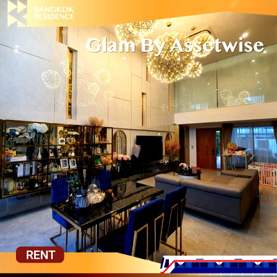 Townhouses for rent :   Glam By Assetwise 🏡 Luxury 3.5-Storey Home Office with Full Furnishing in the Heart of Lat Phrao  