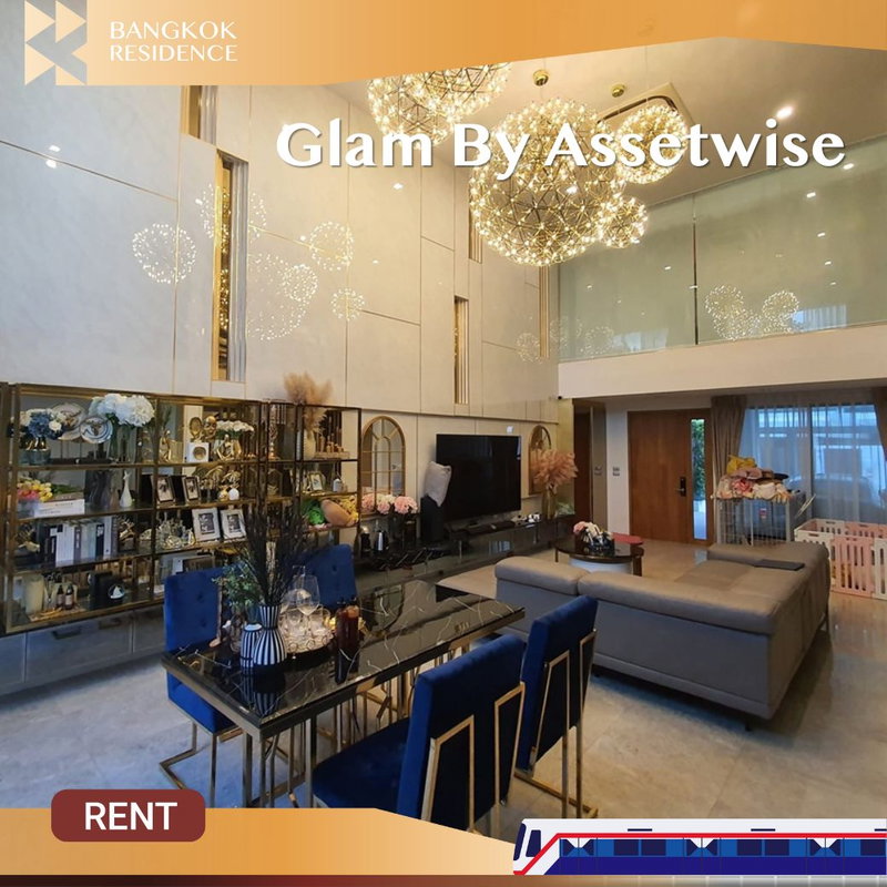 Townhouses for rent :   Glam By Assetwise 🏡 Luxury 3.5-Storey Home Office with Full Furnishing in the Heart of Lat Phrao  