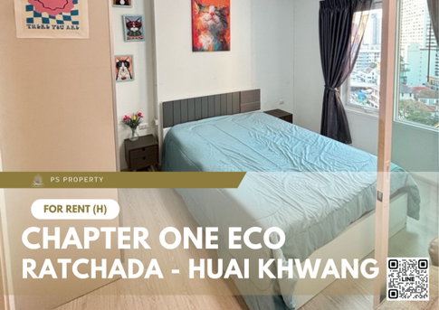 For rent 📍 Chapter One Eco Ratchada - Huai Khwang 📍 Fully furnished with appliances. Near MRT Huai Khwang.