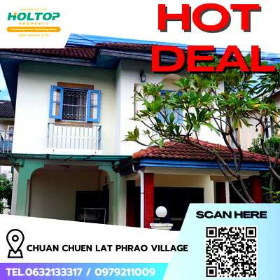 เช่าบ้านเดี่ยว บุญถาวร เกษตรนวมินทร์ : #R8708 🎉 070169 ให้เช่าบ้าน Chuan Chuen Lat Phrao Village 