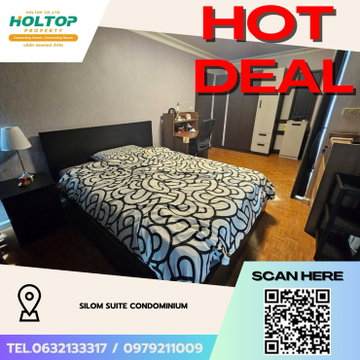 #Z4028💥 080169🔥ให้เช่าคอนโด Silom Suite Condominium