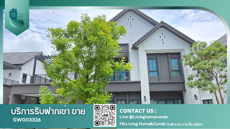 Houses for sale : House for sale in Centro Bangna project (Centro Bangna). Newly renovated house, new furniture, south-facing – enjoys cool breezes. SW003326