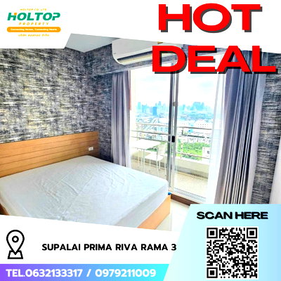 คอนโดให้เช่า : #R8746  🎉 110169 ให้เช่าคอนโด Supalai Prima Riva Rama 3