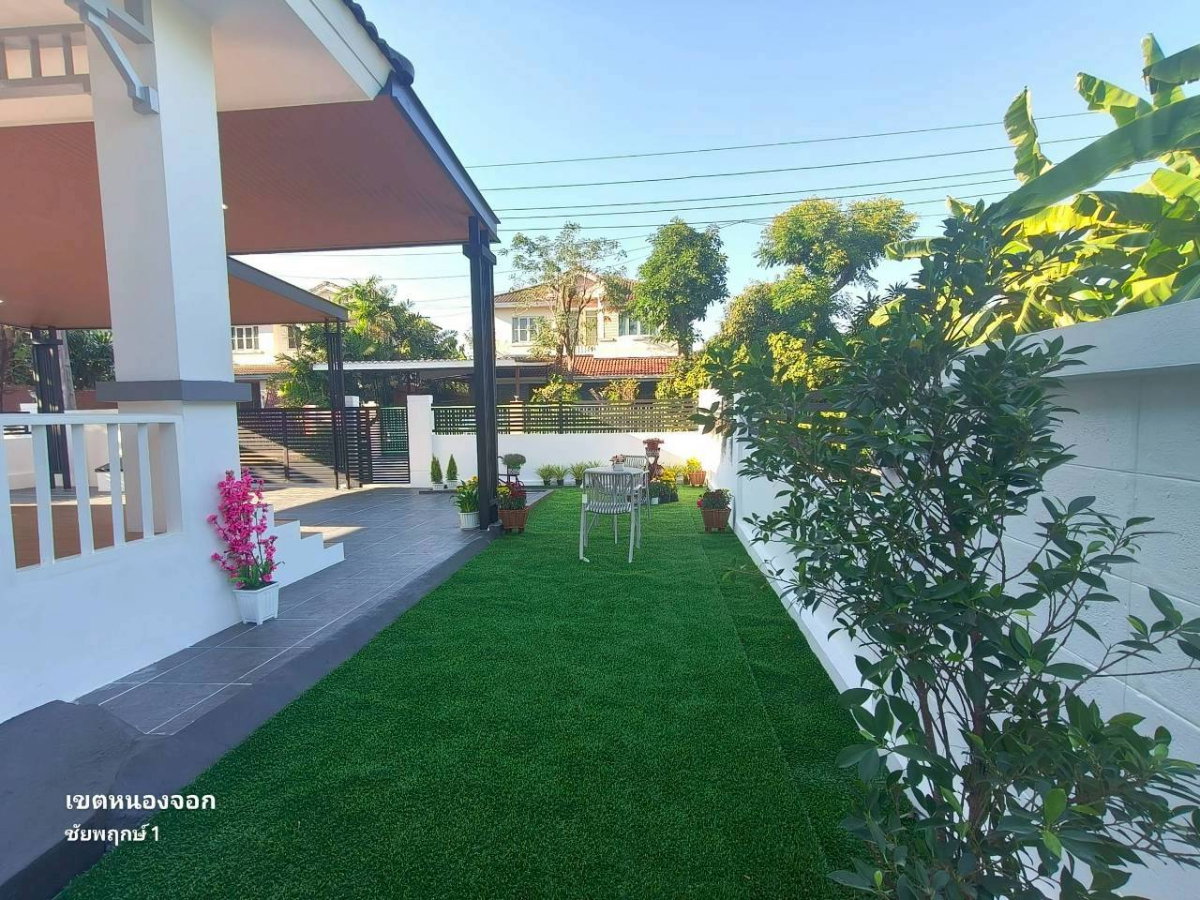 รูป บ้านรีโนเวทใหม่ เนื้อที่เยอะกว้าง จัดสวนสวยงาม มบ.ชัยพฤกษ์ 1 คุ้มเกล้า 7 เขตมีนบุรี ราคาสุดคุ้ม ร่มรื่น - รูปที่ 11/58