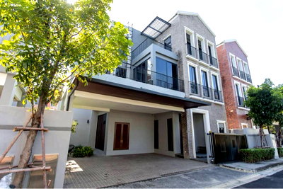 เช่าบ้านเดี่ยว บุญถาวร เกษตรนวมินทร์ : 🏡ให้เช่าบ้านเดี่ยว 3 ชั้น อาร์เทล เอกมัย รามอินทรา แต่งครบพร้อมอยู่ (4 ห้องนอน 6 ห้องน้ำ) ค่าเช่า 250k/เดือน ▫️Line: @sanhaproperty รหัส SHC025